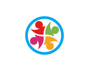 Fototapeta premium Adoption Logo community logo template vector icon