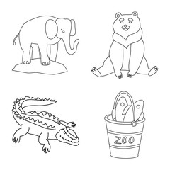 Vector design of entertainment and forest logo. Collection of entertainment and park stock vector illustration.