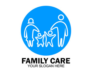 family care love logo and symbols template
