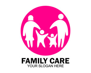 family care love logo and symbols template