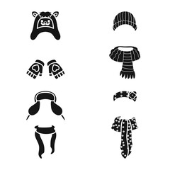 Vector design of fabric and weather symbol. Collection of fabric and fashion stock symbol for web.