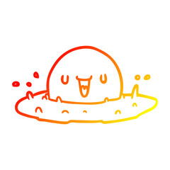 warm gradient line drawing happy egg