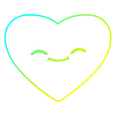 cold gradient line drawing cartoon happy love heart