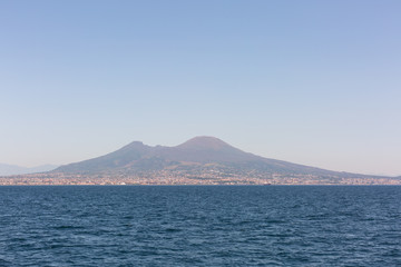 Mount Vesuvius - volcano, Italy. Photo made from  Gulf of Naples