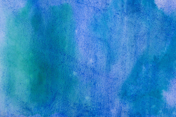 Fototapeta na wymiar abstract watercolor background sheet of paper covered with multicolored paint blue, grunge effect background for design with texture