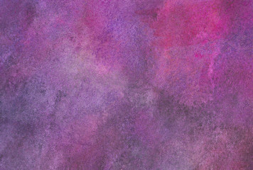 abstract watercolor background sheet of paper covered with multicolored paint, grunge effect background for design with texture purple red