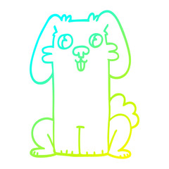 cold gradient line drawing cartoon cute bunny