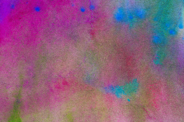 watercolor background abstract sheet of paper covered with multicolored paint, grunge effect background for design with texture