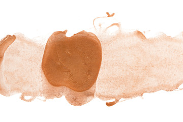 paint stain, golden metallic paint.
