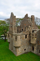 the walls of the ruins of the ancient Scottish castle of the island of Kirkwall
