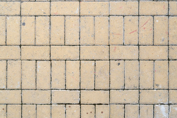 Yellow Brick Floor or Wall Background Texture