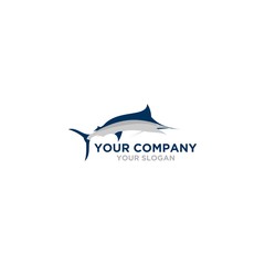Flying Marlin Logo Design Vector