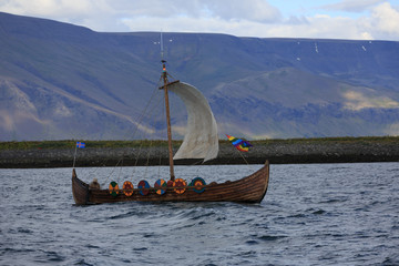 Viking ship in Island
