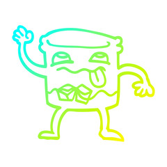 cold gradient line drawing cartoon animated whisky glass