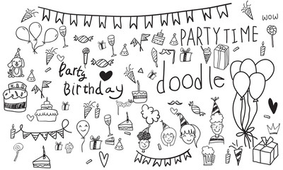  Party element. Hand drawing Doodle  doodle background vector