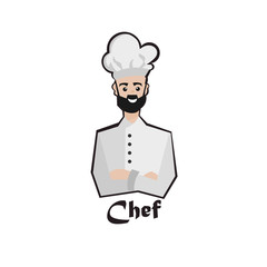 chef cartoon Isolated vector illustration.