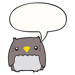 cute cartoon owl and speech bubble