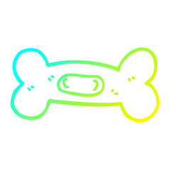 cold gradient line drawing cartoon pet bone