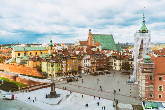 Sigismund's Column at the Castle Square (Plac Zamkowy), Old City, Warsaw, Poland