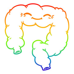 rainbow gradient line drawing cartoon happy colon