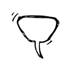 Hand drawn blank Speech Bubble