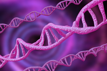 DNA Strands 3D Illustration