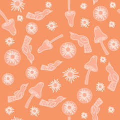 Colorful mushroom pattern 