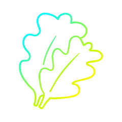 cold gradient line drawing fall leaves cartoon