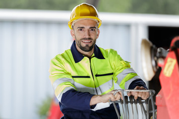 portrait of a male engineer outdoors