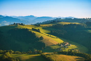 Berglandschaft beim Sonnenuntergang