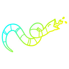 Fototapeta premium cold gradient line drawing hissing snake