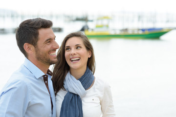 man with a woman outdoors