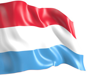 Waving flag of LUXEMBOURG. 3d illustration