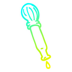cold gradient line drawing cartoon dripping pipette