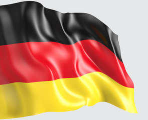 Waving flag of GERMANY. 3d illustration
