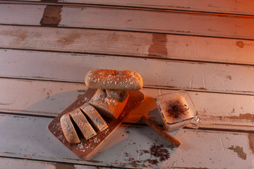 Top view Chocolate in Mexico is one of the most exquisite pleasures, nothing richer than hot chocolate in the morning, cinnamon will give you a special touch invitation to breakfast!