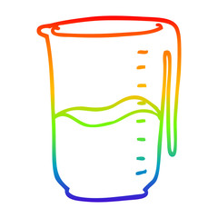 rainbow gradient line drawing cartoon jug