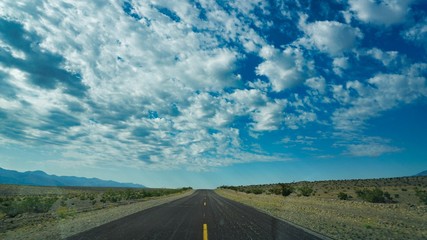 road and blue sky
