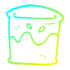 cold gradient line drawing cartoon drink in glass tumbler