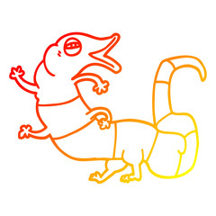 warm gradient line drawing cartoon halloween monster