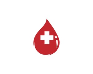 Obraz premium Blood logo icon vector template