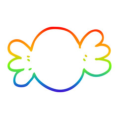 rainbow gradient line drawing cartoon wrapped candy