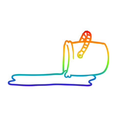 rainbow gradient line drawing cartoon bucket