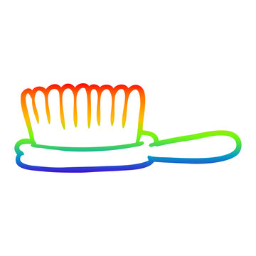 recommend clip art: rainbow gradient line drawing hairbrush
