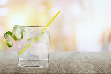 Fresh cold cocktail  on  background.