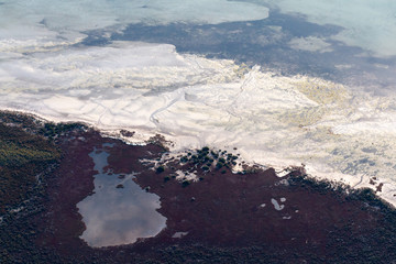 Aerial photography of ocean waves