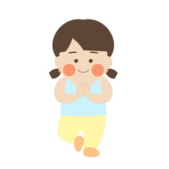 女性キャラクターヨガ