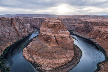 Horseshoe bend sunset