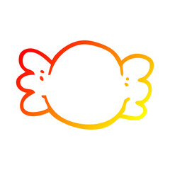 warm gradient line drawing cartoon wrapped candy