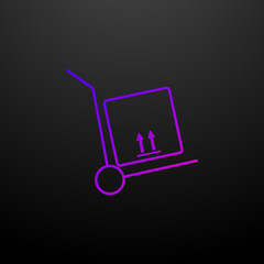 trolley goods box nolan icon. Elements of logistics set. Simple icon for websites, web design, mobile app, info graphics